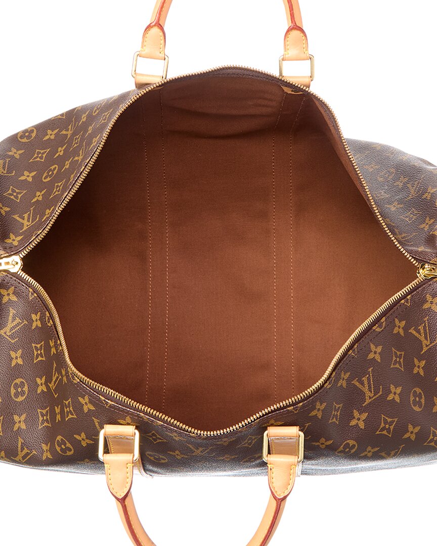 Louis Vuitton Louis Vuitton Brown Monogram Coated Canvas Keepall 55 (Authentic Pre-Loved)