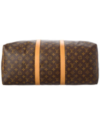 Louis Vuitton Louis Vuitton Brown Monogram Coated Canvas Keepall 50 (Authentic Pre-Loved)