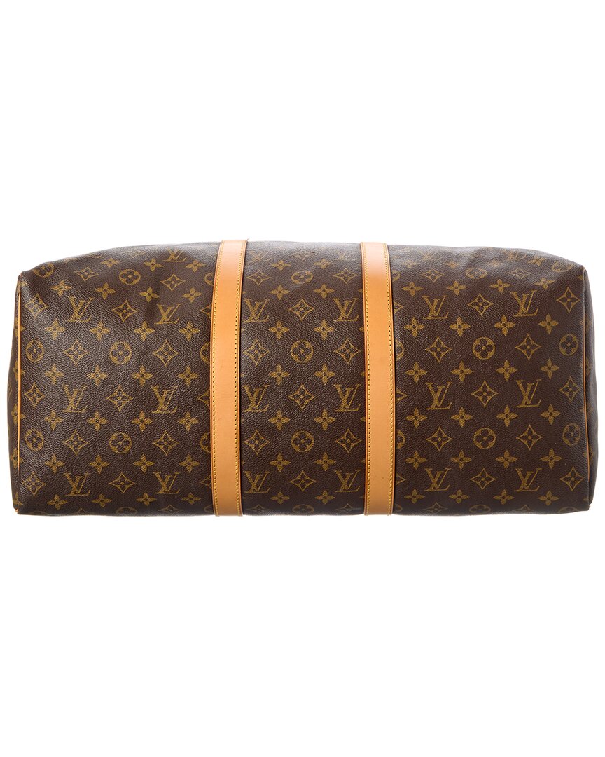 Louis Vuitton Louis Vuitton Brown Monogram Coated Canvas Keepall 50 (Authentic Pre-Loved)