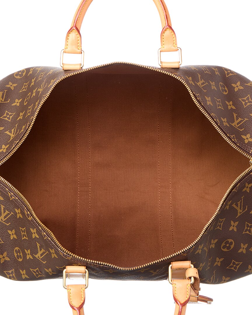 Louis Vuitton Louis Vuitton Brown Monogram Coated Canvas Keepall 50 (Authentic Pre-Loved)