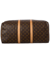 Louis Vuitton Louis Vuitton Brown Monogram Coated Canvas Keepall 50 (Authentic Pre-Loved)