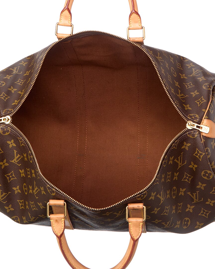 Louis Vuitton Louis Vuitton Brown Monogram Coated Canvas Keepall 50 (Authentic Pre-Loved)