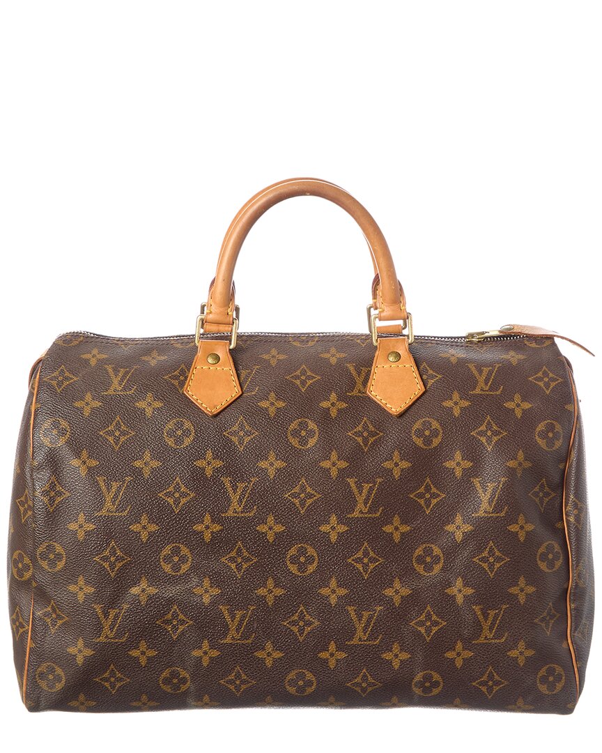 Louis Vuitton Louis Vuitton Brown Monogram Coated Canvas Speedy 35 (Authentic Pre-Loved)