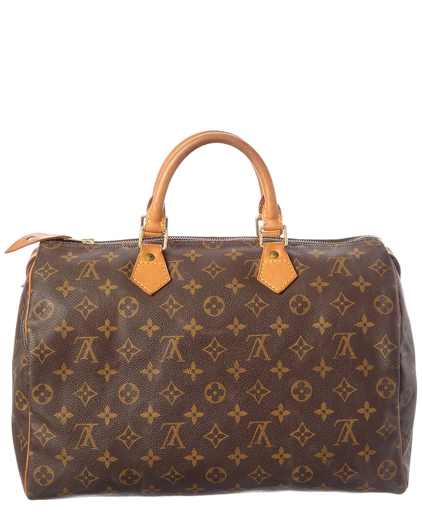 Louis Vuitton Louis Vuitton Brown Monogram Coated Canvas Speedy 35 (Authentic Pre-Loved)