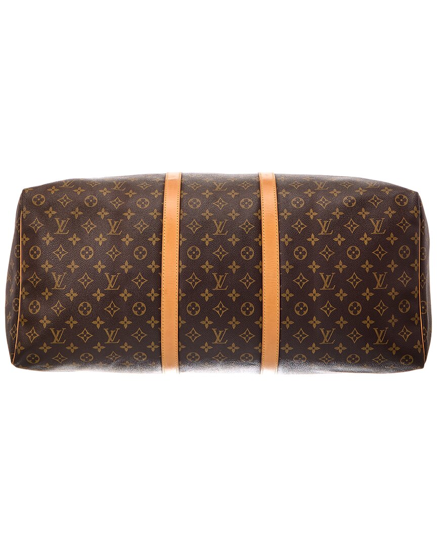 Louis Vuitton Louis Vuitton Brown Monogram Coated Canvas Keepall 60 (Authentic Pre-Loved)