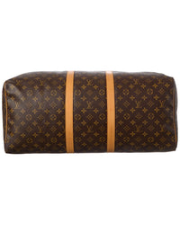 Louis Vuitton Louis Vuitton Brown Monogram Coated Canvas Keepall 55 (Authentic Pre-Loved)