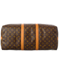 Louis Vuitton Louis Vuitton Brown Monogram Coated Canvas Keepall Bandouliere 50 (Authentic