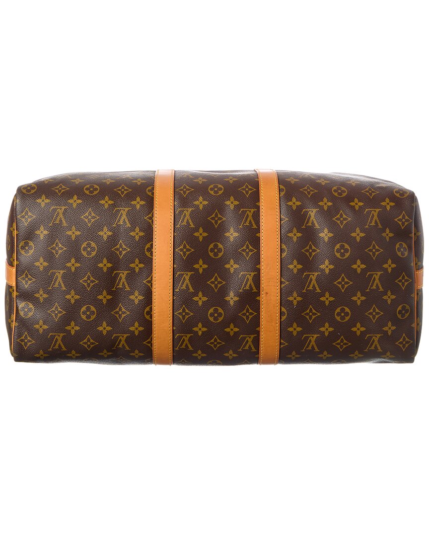 Louis Vuitton Louis Vuitton Brown Monogram Coated Canvas Keepall Bandouliere 50 (Authentic