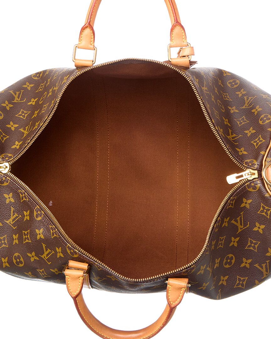 Louis Vuitton Louis Vuitton Brown Monogram Coated Canvas Keepall Bandouliere 50 (Authentic