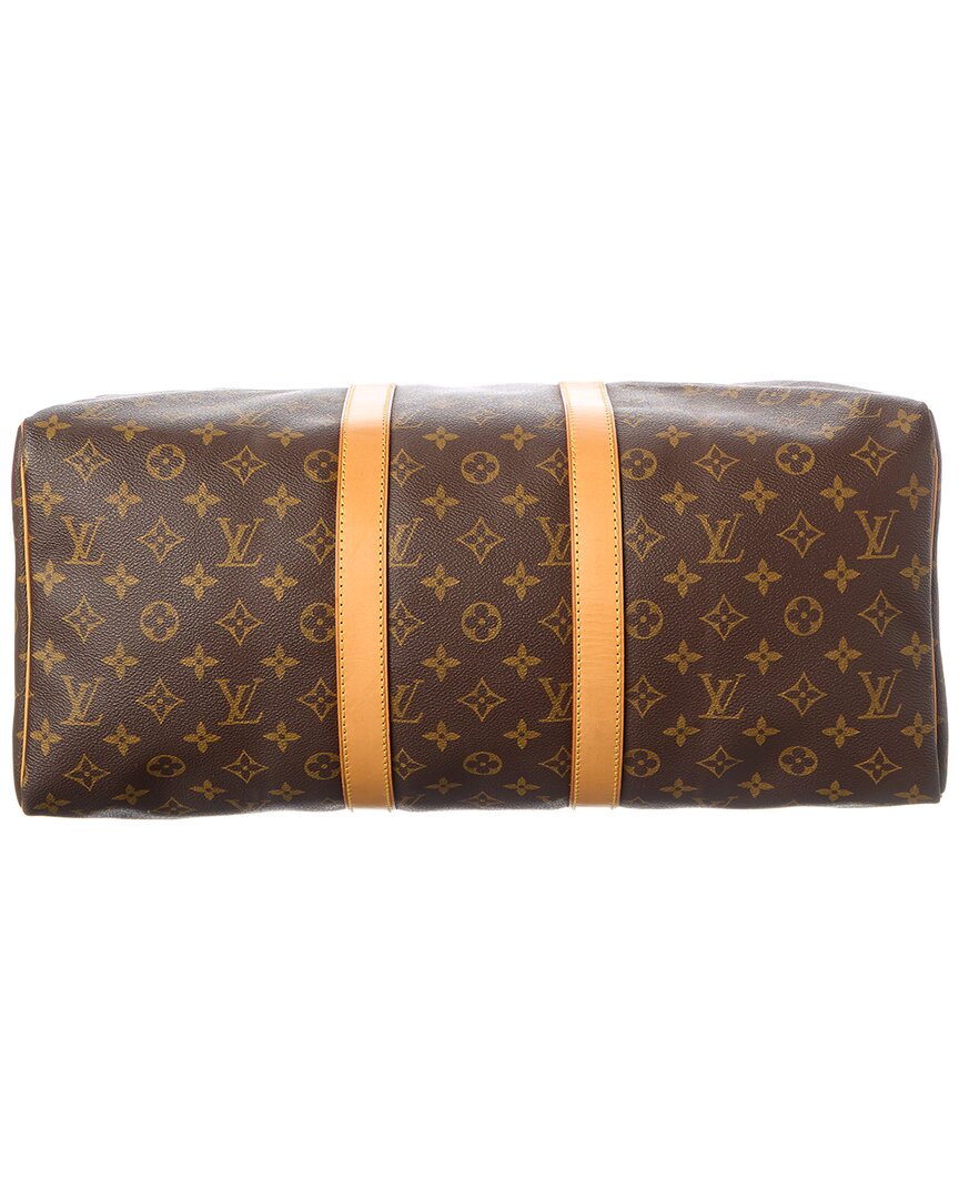 Louis Vuitton Louis Vuitton Brown Monogram Coated Canvas Keepall 45 (Authentic Pre-Loved)