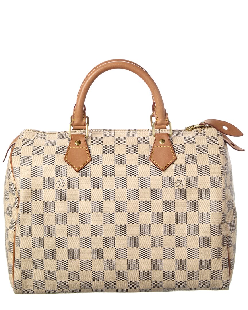 Louis Vuitton Louis Vuitton White Damier Azur Coated Canvas Speedy 30 (Authentic Pre-Loved)