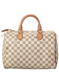 Louis Vuitton Louis Vuitton White Damier Azur Coated Canvas Speedy 30 (Authentic Pre-Loved)