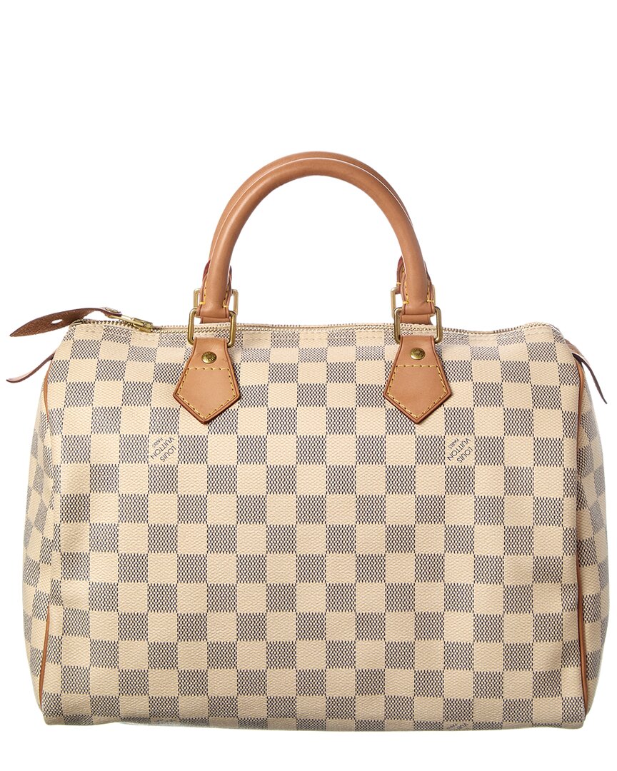 Louis Vuitton Louis Vuitton White Damier Azur Coated Canvas Speedy 30 (Authentic Pre-Loved)