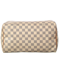 Louis Vuitton Louis Vuitton White Damier Azur Coated Canvas Speedy 30 (Authentic Pre-Loved)