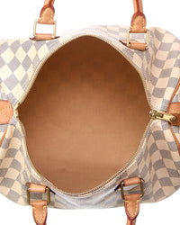 Louis Vuitton Louis Vuitton White Damier Azur Coated Canvas Speedy 30 (Authentic Pre-Loved)