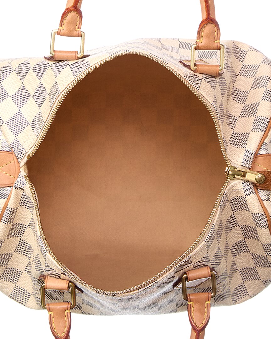 Louis Vuitton Louis Vuitton White Damier Azur Coated Canvas Speedy 30 (Authentic Pre-Loved)