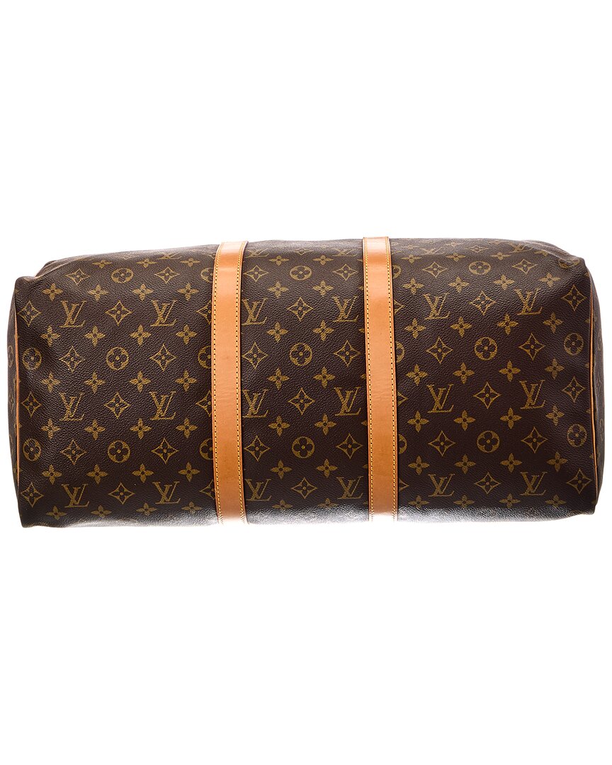 Louis Vuitton Louis Vuitton Brown Monogram Coated Canvas Keepall 50 (Authentic Pre-Loved)