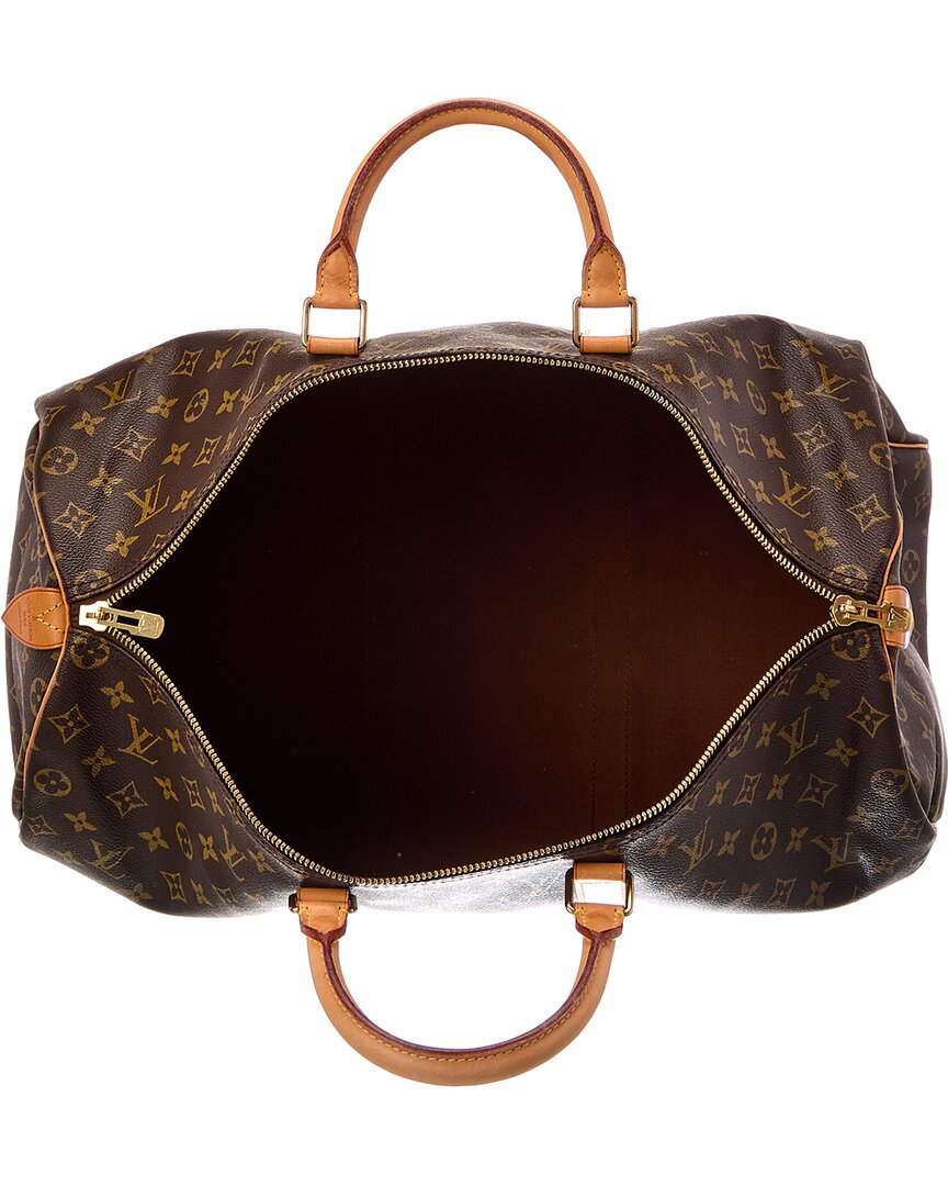 Louis Vuitton Louis Vuitton Brown Monogram Coated Canvas Keepall 50 (Authentic Pre-Loved)