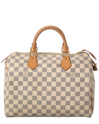 Louis Vuitton Louis Vuitton White Damier Azur Coated Canvas Speedy 30 (Authentic Pre-Loved)
