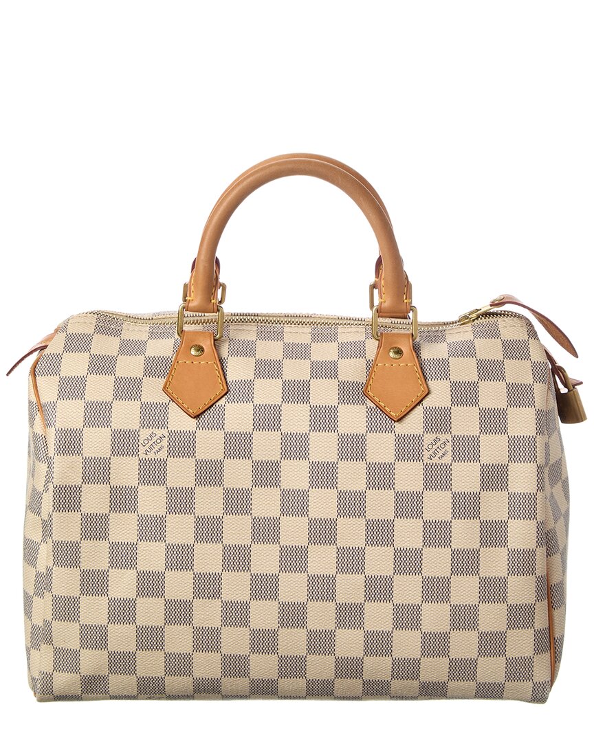Louis Vuitton Louis Vuitton White Damier Azur Coated Canvas Speedy 30 (Authentic Pre-Loved)