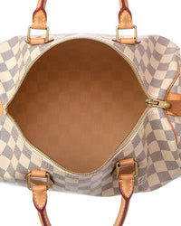 Louis Vuitton Louis Vuitton White Damier Azur Coated Canvas Speedy 30 (Authentic Pre-Loved)