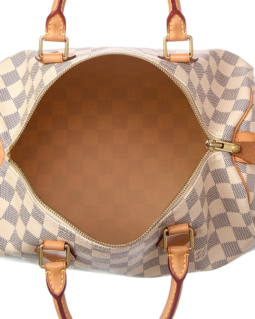 Louis Vuitton Louis Vuitton White Damier Azur Coated Canvas Speedy 30 (Authentic Pre-Loved)