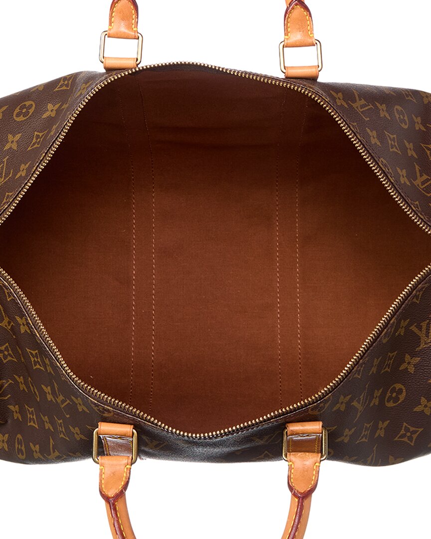 Louis Vuitton Louis Vuitton Brown Monogram Coated Canvas Keepall 50 (Authentic Pre-Loved)