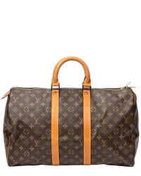 Louis Vuitton Louis Vuitton Brown Monogram Canvas Keepall 45 (Authentic Pre-Loved)