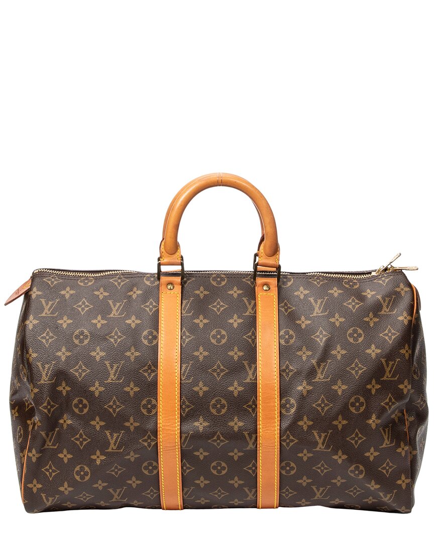 Louis Vuitton Louis Vuitton Brown Monogram Canvas Keepall 45 (Authentic Pre-Loved)