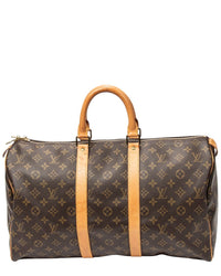 Louis Vuitton Louis Vuitton Brown Monogram Canvas Keepall 45 (Authentic Pre-Loved)