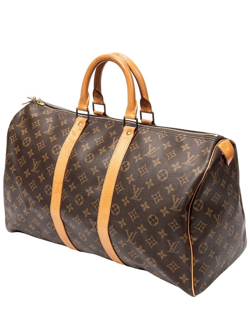 Louis Vuitton Louis Vuitton Brown Monogram Canvas Keepall 45 (Authentic Pre-Loved)