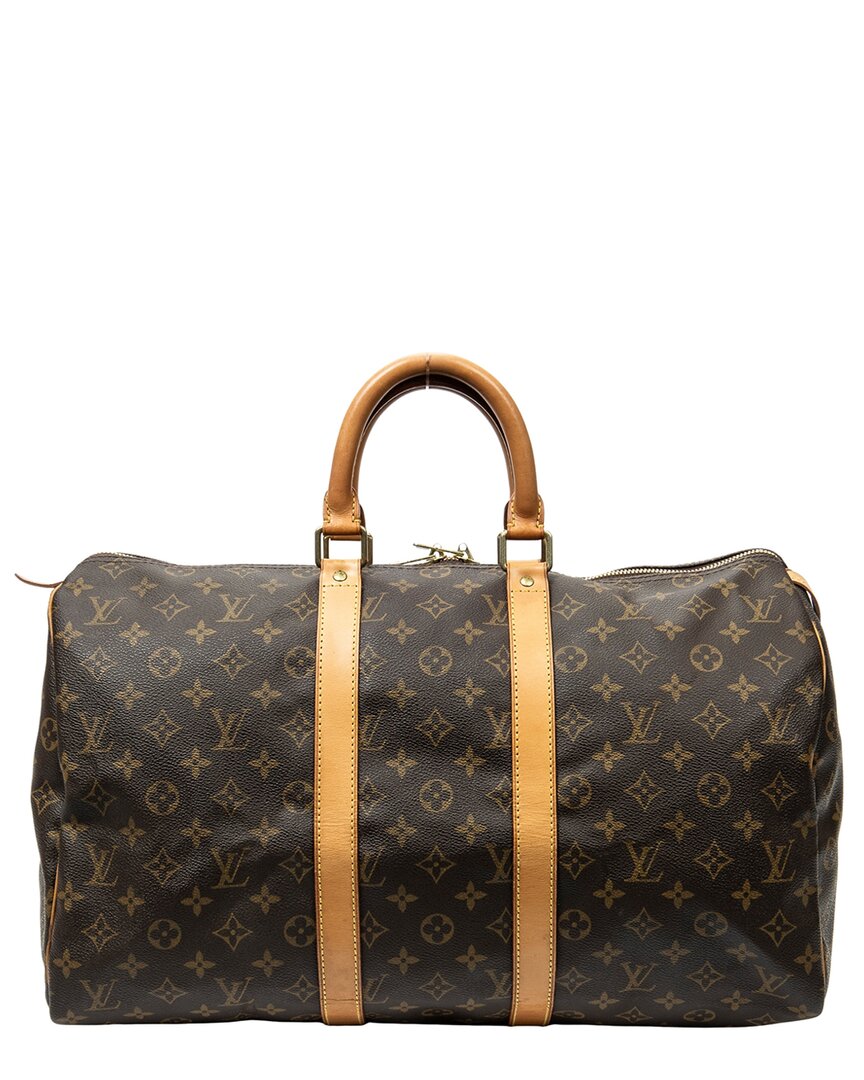 Louis Vuitton Louis Vuitton Brown Monogram Canvas Keepall 45 (Authentic Pre-Loved)