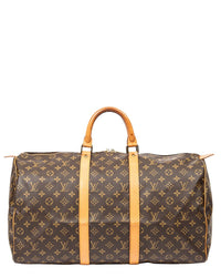 Louis Vuitton Louis Vuitton Brown Monogram Canvas Keepall 50 (Authentic Pre-Loved)