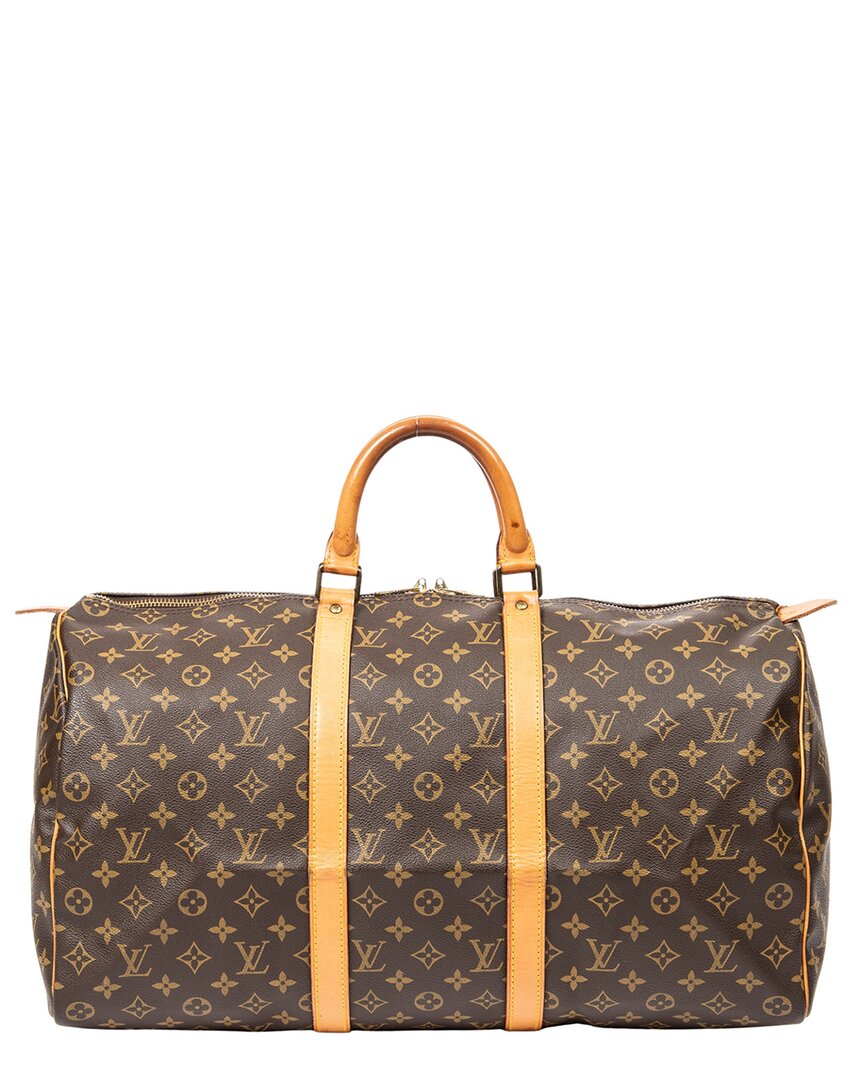 Louis Vuitton Louis Vuitton Brown Monogram Canvas Keepall 50 (Authentic Pre-Loved)