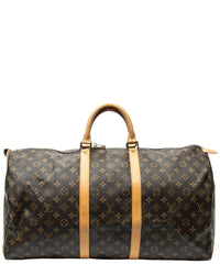 Louis Vuitton Louis Vuitton Brown Monogram Canvas Keepall 55 (Authentic Pre-Loved)