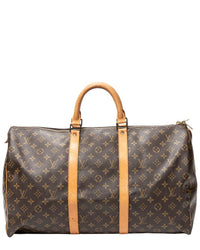 Louis Vuitton Louis Vuitton Brown Monogram Canvas Keepall 50 (Authentic Pre-Loved)