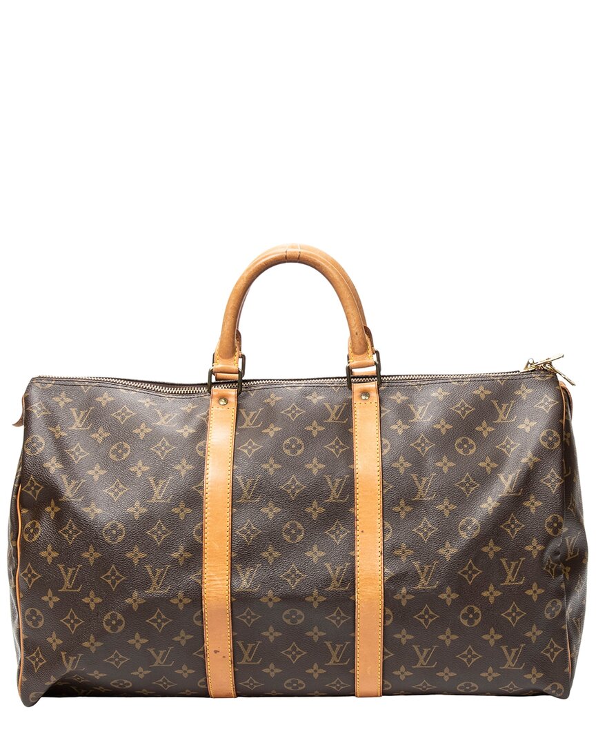 Louis Vuitton Louis Vuitton Brown Monogram Canvas Keepall 50 (Authentic Pre-Loved)