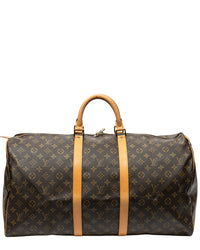 Louis Vuitton Louis Vuitton Brown Monogram Canvas Keepall 55 (Authentic Pre-Loved)
