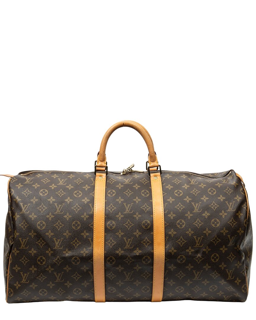Louis Vuitton Louis Vuitton Brown Monogram Canvas Keepall 55 (Authentic Pre-Loved)