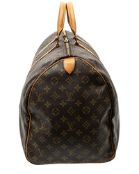 Louis Vuitton Louis Vuitton Brown Monogram Canvas Keepall 55 (Authentic Pre-Loved)