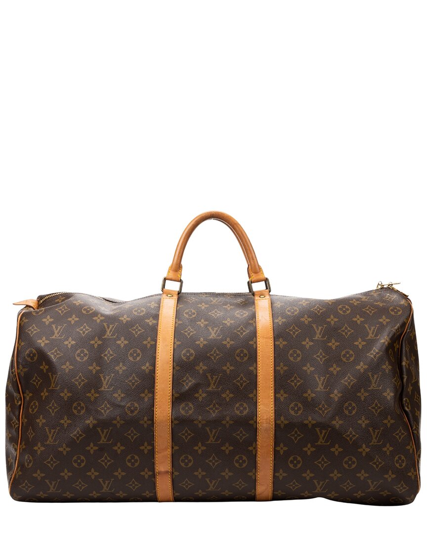 Louis Vuitton Louis Vuitton Brown Monogram Canvas Keepall 60 (Authentic Pre-Loved)