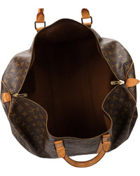 Louis Vuitton Louis Vuitton Brown Monogram Canvas Keepall 60 (Authentic Pre-Loved)