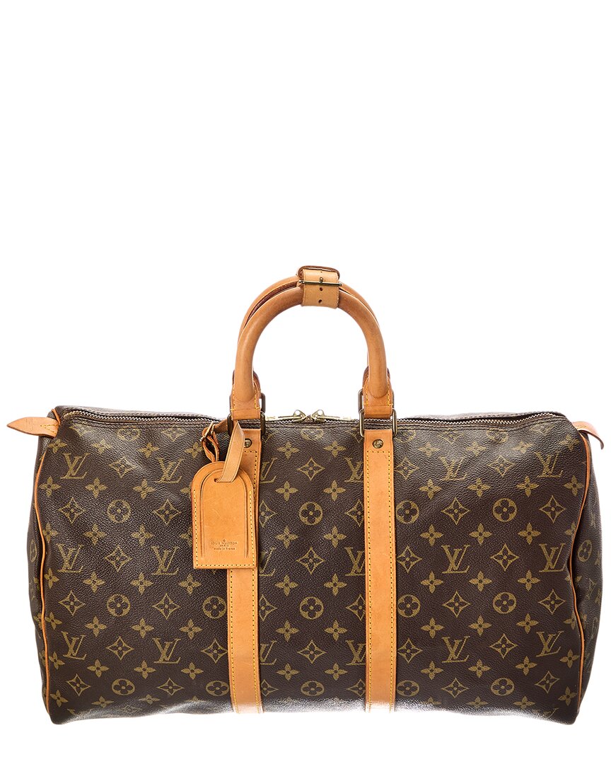 Louis Vuitton Louis Vuitton Brown Monogram Canvas Keepall 45 Mss (Authentic Pre-Loved)