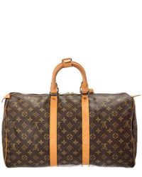 Louis Vuitton Louis Vuitton Brown Monogram Canvas Keepall 45 Mss (Authentic Pre-Loved)