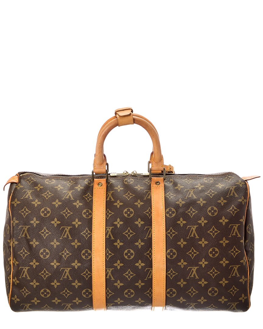 Louis Vuitton Louis Vuitton Brown Monogram Canvas Keepall 45 Mss (Authentic Pre-Loved)