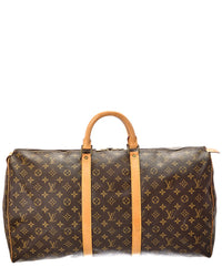 Louis Vuitton Louis Vuitton Brown Monogram Canvas Keepall 55 (Authentic Pre-Loved)