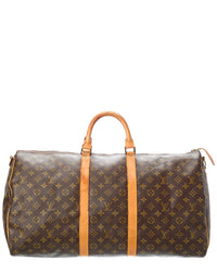 Louis Vuitton Louis Vuitton Brown Monogram Canvas Keepall 55 (Authentic Pre-Loved)
