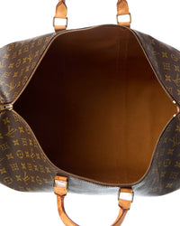 Louis Vuitton Louis Vuitton Brown Monogram Canvas Keepall 55 (Authentic Pre-Loved)