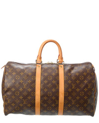 Louis Vuitton Louis Vuitton Brown Monogram Canvas Keepall 45 (Authentic Pre-Loved)