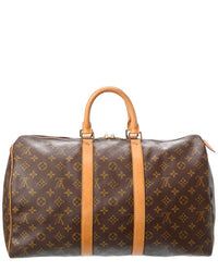 Louis Vuitton Louis Vuitton Brown Monogram Canvas Keepall 45 (Authentic Pre-Loved)